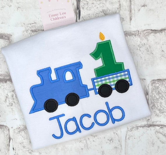 Boys First Birthday Shirt with Train - 1st Birthday Shirt for Boy - First Birthday Gift - Personalized Custom Shirt