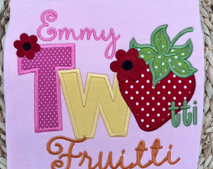 Twotti Fruitti Birthday Shirt, Second Birthday Shirt, Twotti Fruitti Shirt, 2nd Birthday Shirt for Girls, 2nd Birthday Shirt, Fruit Shirt