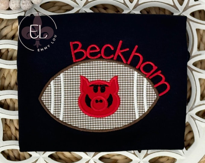 Arkansas Razorback Football Shirt for Boys: Personalized Game Day Apparel