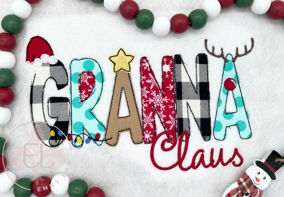 Women's Granna Claus Christmas Shirt, Personalized Family Christmas Shirt, Grandma Gifts, Grandma Shirt Sweatshirt, Personalized Grandma