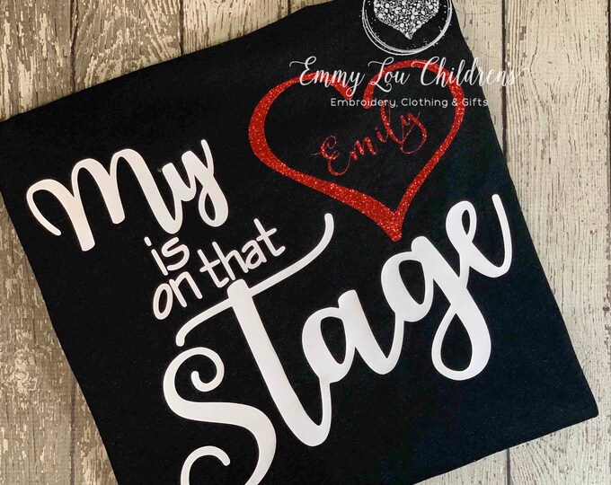 Personalized Dance Mom Shirt, Glitter Heart, Ballet Gift