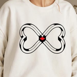 Comfort Colors Unisex Infinity Double Heart Design, Eternal Love Symbol,  Romantic Minimal Graphic Tee