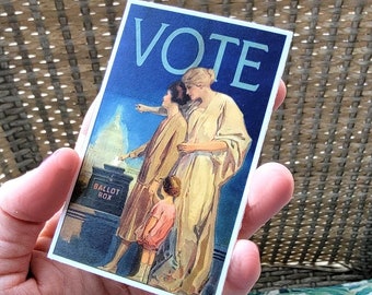 Votes for Women Sticker: 1919 Suffrage Poster Vinyl Decal Sticker