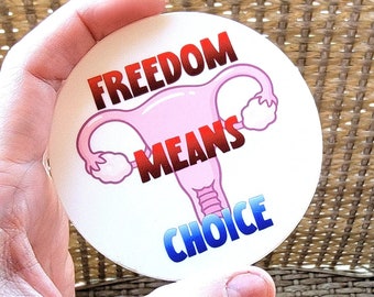 Pro Choice Sticker, Abortion Rights Decal, Vote for Women's Rights, Rovember, Roe v Wade, Reproductive Rights, Mind Your Own Uterus Feminism