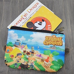 Animal Crossing Mini Coin Purse | ACNH Change Purse | AC Cartoon Character Mini Wallet | Slim Wallet Ear Buds Air Pods Hand Sanitizer Holder