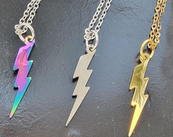 Naszyjnik Tampa Bay Lightning Bolts Unisex Biżuteria Błyskawica NHL Stadium Series Wyrazy uznania dla fanów drużyny Twój wybór Srebro Złoto Tęcza