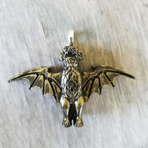 Bat Stanchion Inspired Haunted Mansion Pendant Necklace