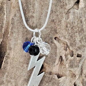 Tampa Bay Lightning Bolts Necklace B2B Stanley Cup Champions Lightning Bolt Jewelry NHL Hockey Fan No 1 Bullshit Champa Bay Silver Pendant image 3