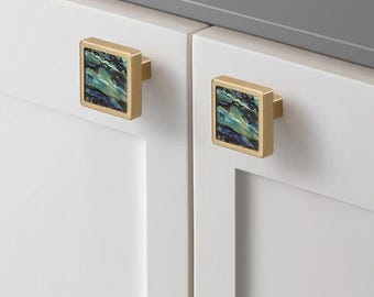 Brass Shell Knob - Bathroom Cabinet Pulls, Dresser Drawer Knobs