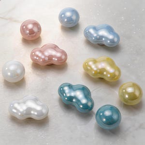 セラミック製雲型キャビネットノブ、カラフルな子供用引き出しハンドル