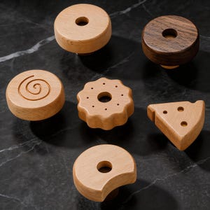 子供部屋用天然木製引き出しノブ、モダンでクリエイティブなキャビネットハンドル