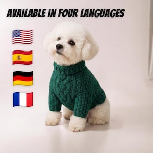 Wzór na sweterek dla psa robiony na drutach | Luksusowy płaszcz dla psa | Łatwy projekt DIY w formacie PDF