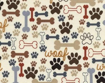 Tela de algodón con estampado de huellas de patas, telas cortadas a medida, algodón para acolchado de perros, tela para acolchado con estampado de huellas de patas, tela con estampado de gatos, costura de tela bonita