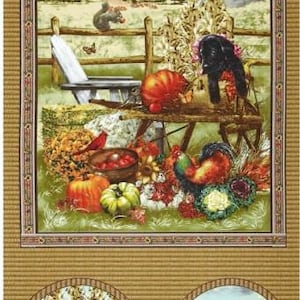 Painéis de patchwork com estampa de outono à venda, tecidos de algodão para patchwork, ideias para tapeçarias de parede, tecido para patchwork com tema de outono, tecido com estampa de árvores de outono, laranja e marrom.