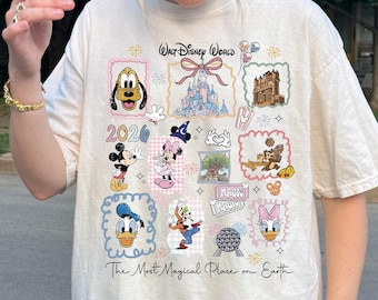 Comfort Colors® Der magischste Ort der Welt, Mickey und Friends Shirt, Familienreise passendes Shirt, magischer Urlaub, Mädchenreise-T-Shirt