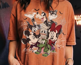 Vintage Comfort Colors Disneyworld Est.1971 Halloween Shirt, Mickey's Not So Scary Party Shirt, Disney Halloween Shirt, Halloween Party Tees