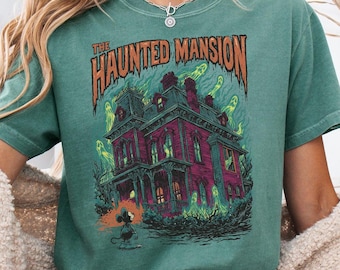 Vintage Comfort Colors Disney Haunted Mansion Shirt, Disney Halloween Tee, Not So Scary Halloween Party 2026 Disney Halloween Vacation Shirt