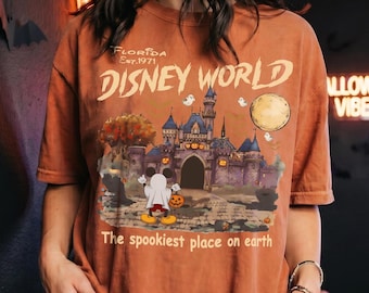 Comfort Colors Retro Mickey Disneyworld Halloween Shirt, Walt Disneyworld Tee, Disney 2026 Trip Disney Halloween Shirt, Halloween Squad Tees