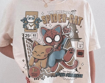 Retro Disney The Ameowzing Spider Cat Comfort Colors Shirt, Funny Spider Cat Vintage T-shirt, The Spider Verse Shirt, Disney Family Trip
