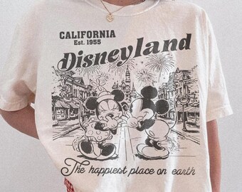 Comfort Colors Retro Disneyland Mickey And Minnie Shirt, Disneyland California Est.1955 Shirt, Mickey And Friends Tee, Disney Vacation Shirt