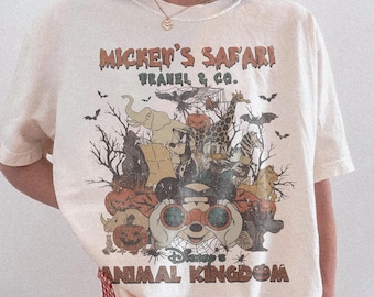 Retro Retro Mickey & Friends Animal Kingdom Shirt, Let's Get Wild Halloween, Halloween Disney Safari Shirt, 2026 Disney Animal Kingdom Shirt