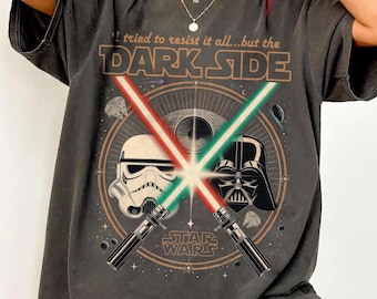 Starwars Darth Vader The Dark Side Comfort Colors Shirt, Möge der Vierte mit dir sein, Star Wars Geschenk für Fan, Anakin Skywalker, Stromtrooper
