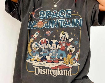 Retro Disney Space Mountain Shirt, 90er Jahre Micky und Freunde T-Shirt, Tomorrowland Magic Kingdom Shirt, Disney Urlaubsreise T-Shirt, Disney World Geschenk