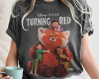 Comfort Colors® Disney PIXAR Turning Red Mei Red Panda Growing Pains Premium T-Shirt, Turning Red T-Shirt, Meilin Funko Turning Red T-Shirt