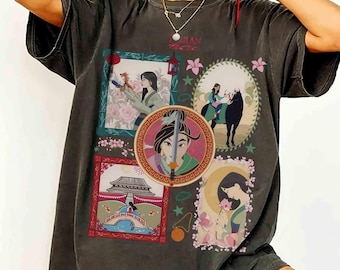 Disney Mulan Movie Coquette Bow Flower Shirt, Disney Mulan Princess Tee, Mushu Red Dragon T-Shirt, Gift For Her, WDW Disneyland Girl Trip
