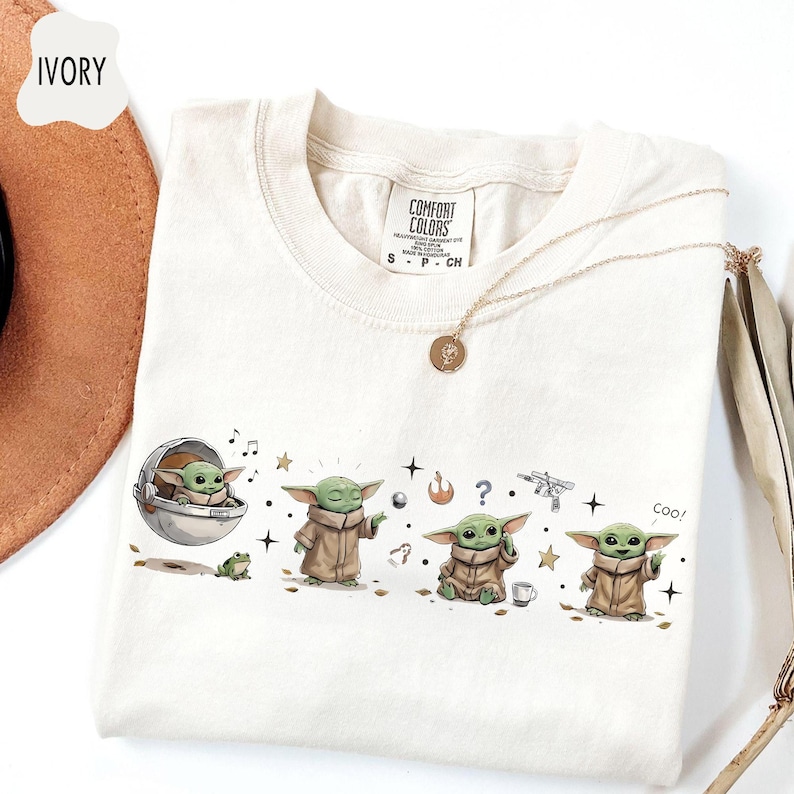 Retro Grogu Star Wars Comfort Colors Shirt, Grogu Bounty Hunter Shirt, 90s Style Star Wars Shirt, Baby Yoda Tee, Mandalorian Shirt bild 1