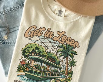Retro Epcot Inspired Living With The Land Shirt, Funny Park Get In Loser We're Learning About Lettuce Disney, Disneyland Family 2026 Trip