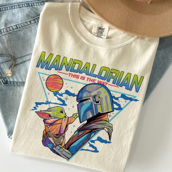 Comfort Colors Mandalorian And Baby Yoda T-shirt, This Is The Way Shirt, Grogu T-shirt, Star Wars Shirt, Mandalorian T-shirt, Star Wars Gift