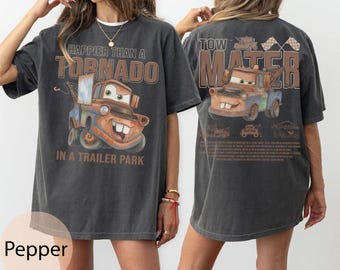 Vintage Disney Pixar Cars Tow Mater Shirt, Happier Than A Tornado in a Trailer Park Tee, Radiator Springs Shirt, Cars Land tee, WDW Trip Tee