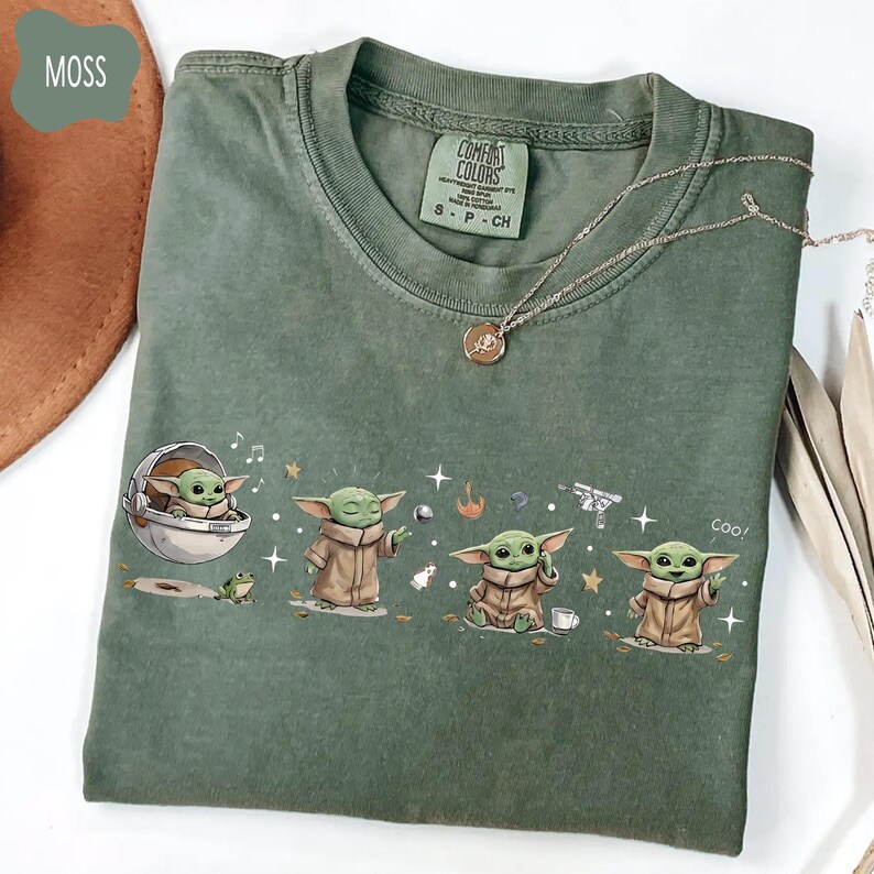 Retro Grogu Star Wars Comfort Colors Shirt, Grogu Bounty Hunter Shirt, 90s Style Star Wars Shirt, Baby Yoda Tee, Mandalorian Shirt bild 2