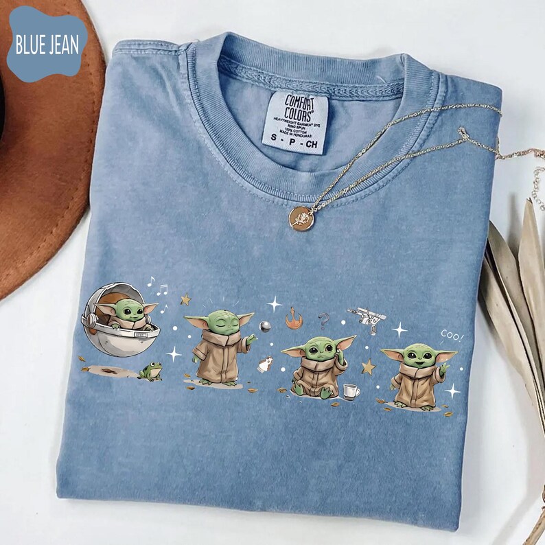 Retro Grogu Star Wars Comfort Colors Shirt, Grogu Bounty Hunter Shirt, 90s Style Star Wars Shirt, Baby Yoda Tee, Mandalorian Shirt bild 4