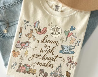 Magical Dream Wish Shirt, Fantasy Castle Graphic Tee, Cute Fairy Tale Aesthetic Shirt, Theme Park Vacation Outfit, Princess Inspired Tee