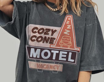 Retro Comfort Colors Cozy Cone Motel Shirt, Disneyland Cars Tee, Disney Cars Vintage Shirt, Disney Family Matching 2026 Shirt, Cars Lover