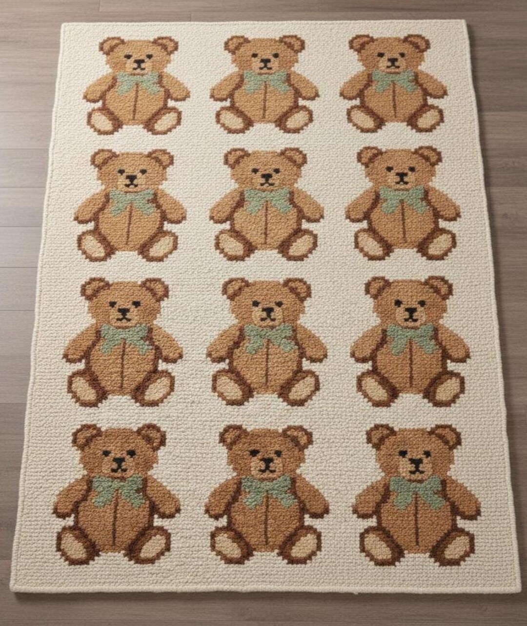 Handmade Teddy Bear Wool Rug for Kids' Nursery – Cozy Area Carpet - Etsy
