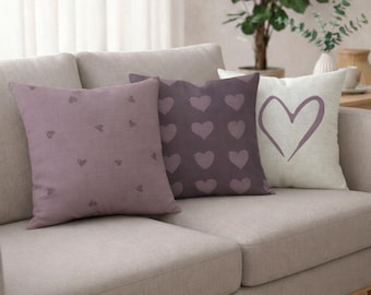 Heart Pattern Cushion Cover Romantic Throw Pillow Case Decor