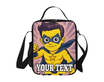 Superhjälte lunchväska personlig presentmatlåda för barn