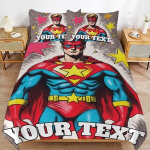 pattern superhero duvet