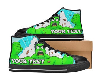 High Top Canvas Kid's Shoes Superhero Personalized Gift