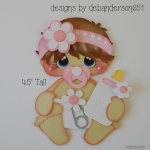 ScRaPbOoK BabY GiRL PiNk BoTTLe KiDs TiTLe DiE CuT A PrEmAdE PaPeR PiEciNg for ScRaPbOoK LaYoUts and or CaRdS by debanderson651
