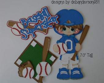 ScRaPbOoK BaSeBaLL BoYs SuPeRsTaR KiDs TiTLe DiE CuT A PrEmAdE PaPeR PiEciNg for ScRaPbOoK LaYoUts and or CaRdS by debanderson651