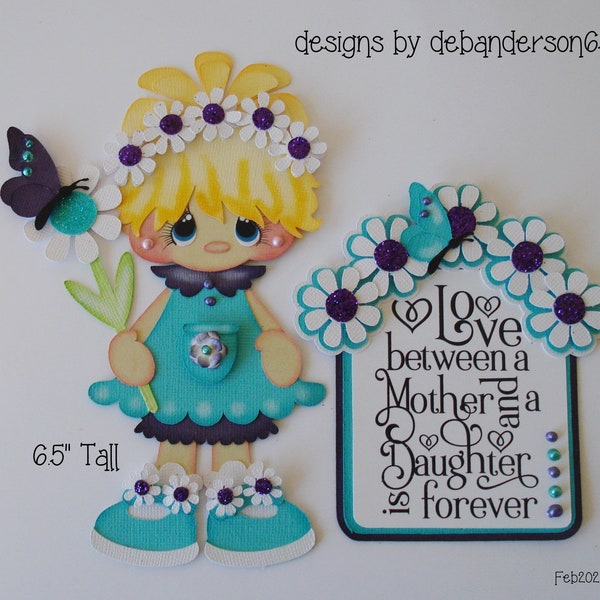 ScRaPbOoK GiRLs MoThEr DaUgHTeR FLoWeRs BuTTeRFLy TiTLe DiE CuT A PrEmAdE PaPeR PiEciNg for ScRaPbOoK LaYoUts and or CaRdS by debanderson651