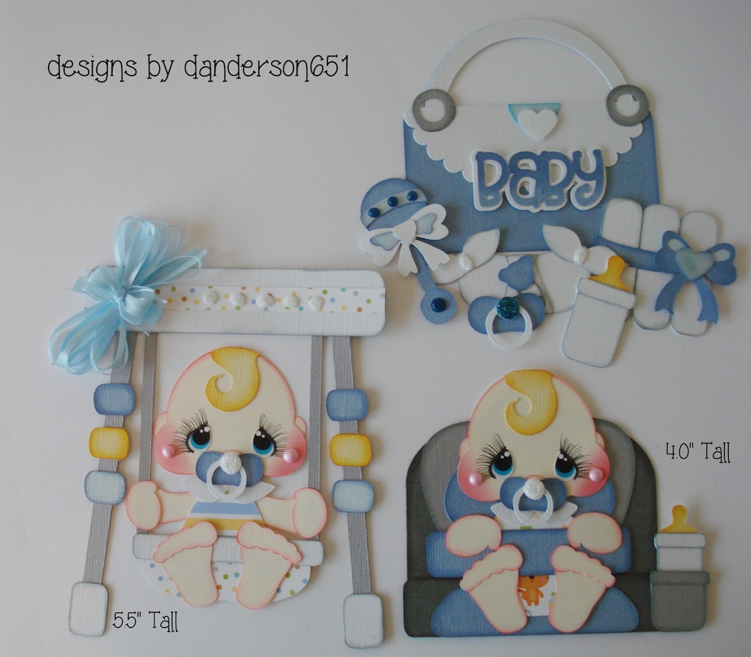 Baby Boy Swing Car Seat Diaper Bag Accessories Paper Piecing Etsy