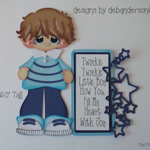 ScRaPbOoK LiTTLe BoYs StArS KiDs TiTLe DiE CuT A PrEmAdE PaPeR PiEciNg for ScRaPbOoK LaYoUts and or CaRdS by debanderson651