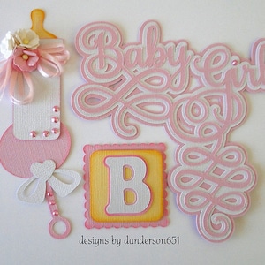 Baby Girl Pre-Made Paper Piecing Die Cuts for Scrapbooks Cards Borders danderson651