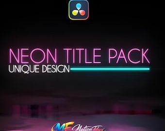 Neon Titles Pack for DaVinci Resolve – Animated Text Intro Macros