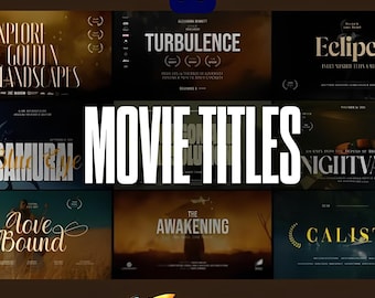 Premiere Pro Movie Title Templates Pack, Cinematic Film Titles, Video Editing Typography Presets, Digital Download